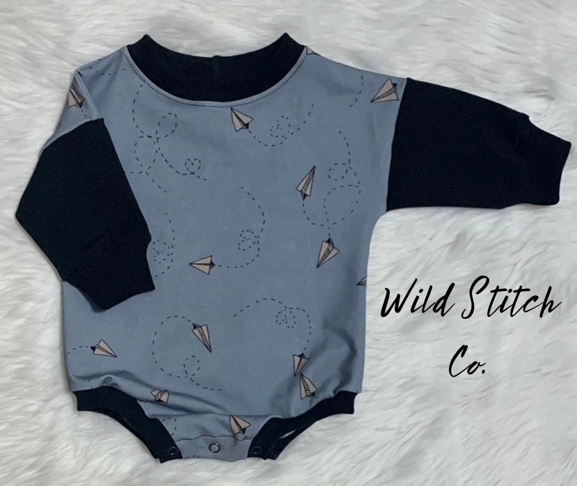 Sweater Romper with Snaps - 0/3m