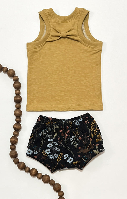 Bow Back Tank/Shorties Set - 9/12m