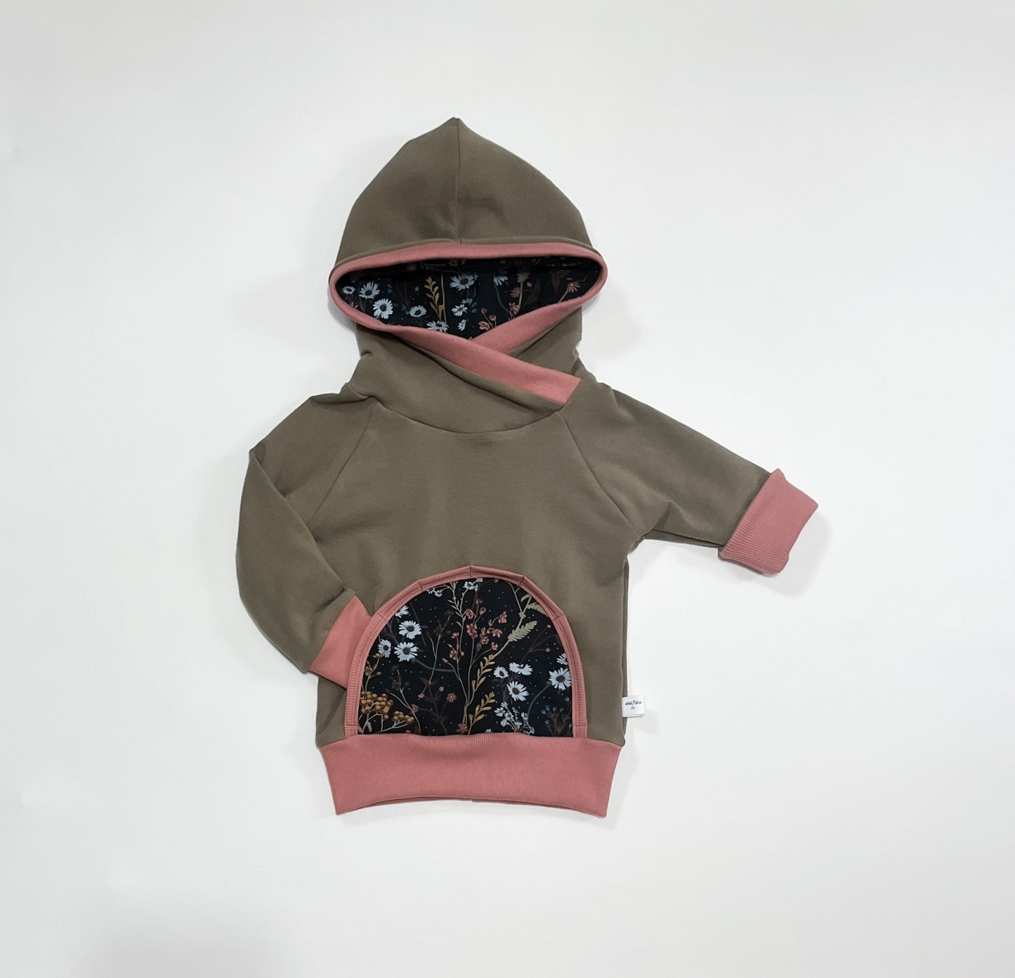 Grow With Me Hoodie with Semi Oval Front Pocket - 1-3yr